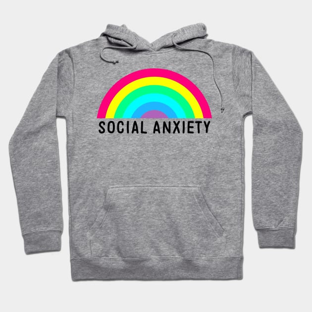 Social Anxiety Rainbow Hoodie by GAz